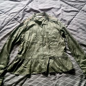 H&M Green Utility Shirt
